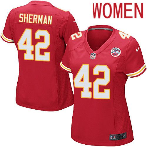 Women Kansas City Chiefs #42 Anthony Sherman Nike Red Game Player NFL Jersey